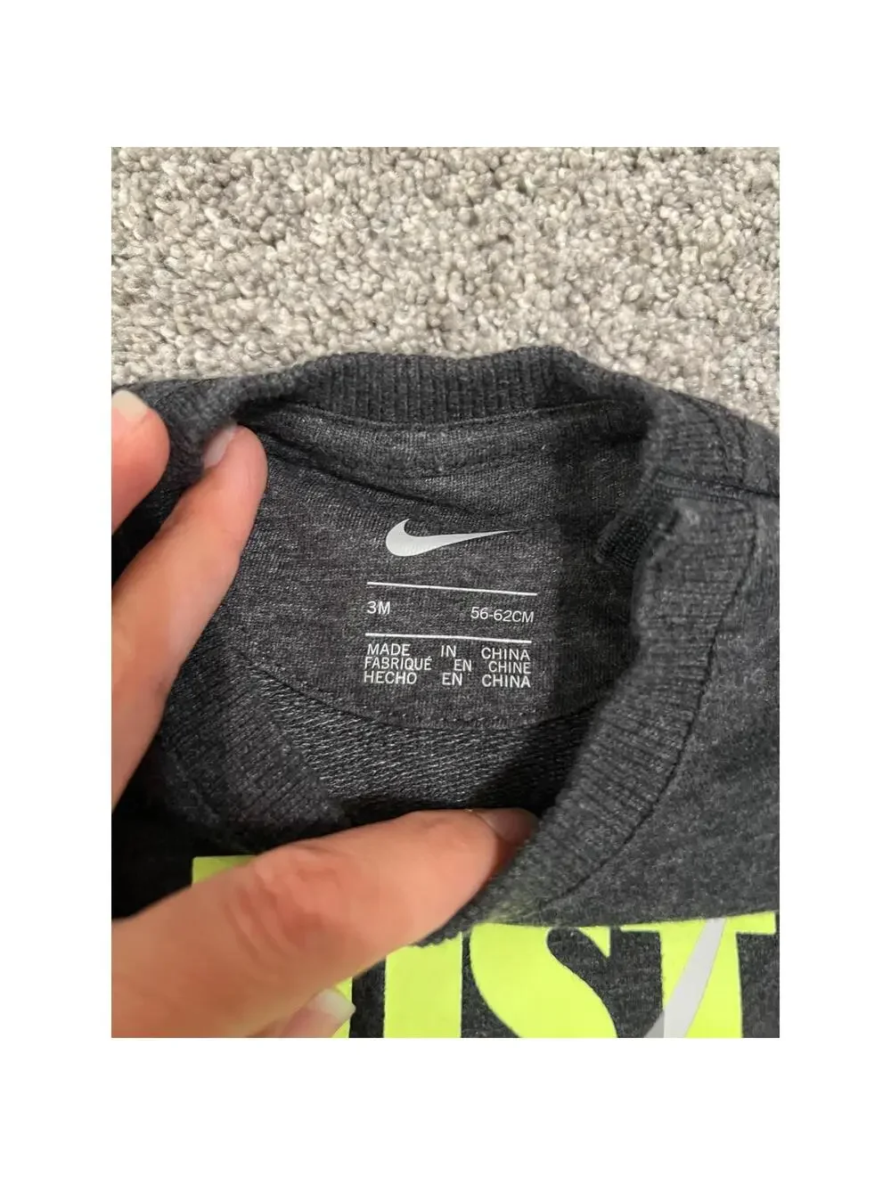 Nike Boy's Baby Just Do It Bodysuit Outfit size 3 months